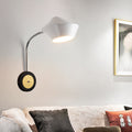 Siopsrl| Urn Wall Light Contemporary Metal 1-Bulb Wall-Mounted Lighting in Black and White