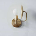 Siopsrl| Modern Bare Bulb Metal Wall Lamp 1 Head LED Wall Light Fixture in Gold for the Living Room