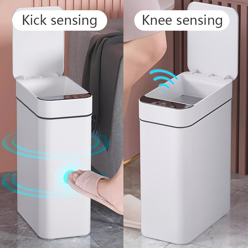 Siopsrl| Set of 2 Smart Sensor Trash Cans – Touchless and Compact (Black)