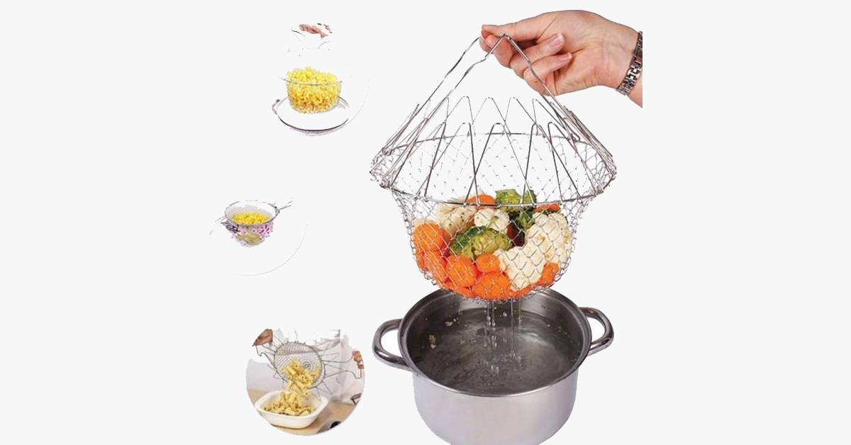 Siopsrl| Folding Frying Basket Kitchen Appliance – Efficient Cooking Like Never Before!
