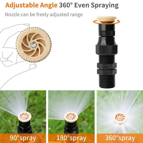 Siopsrl| 360° Garden Sprinkler with Ground Spike – Ideal for Permanent Installation in the Garden