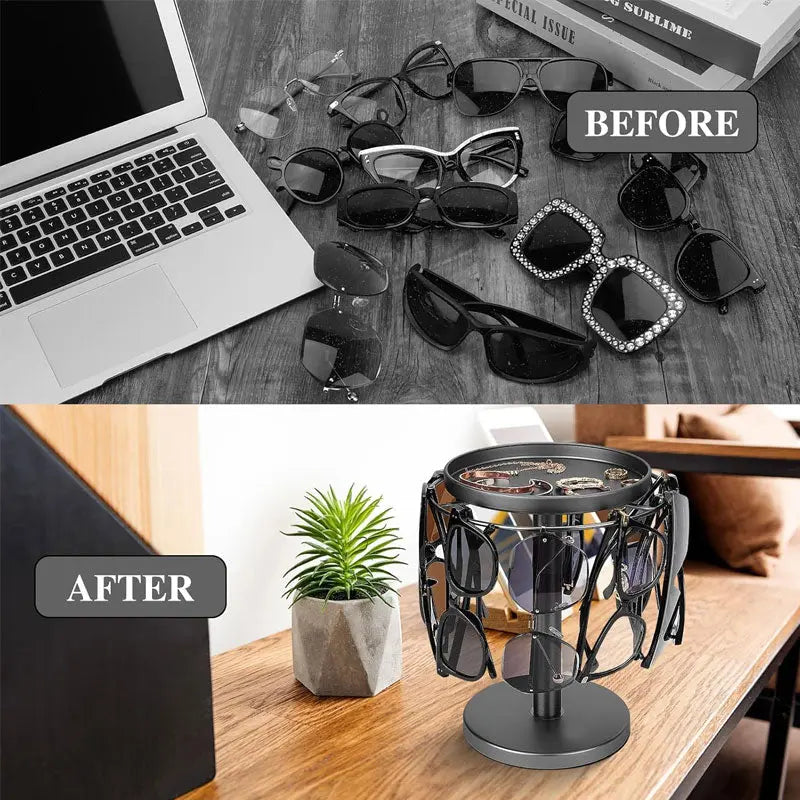 Siopsrl| 360° Redatable glasses stand – Stylish organizer for glasses & accessories