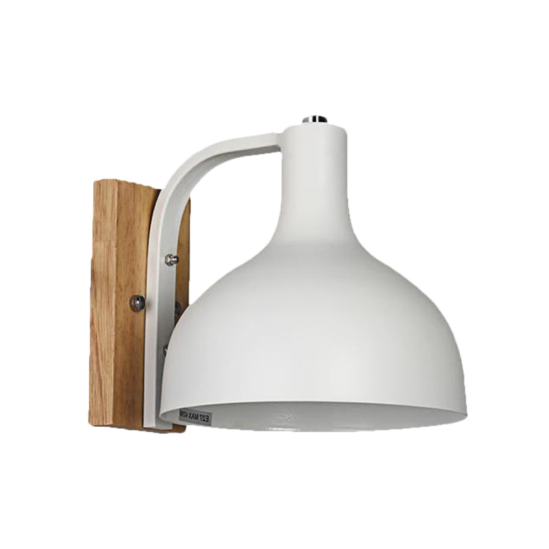 Siopsrl| Barn Shade Wall Mount Light Nordic Metal 1 Head 7.5" B White/Pink/Blue/Green Wall Lighting Fixture for Bedroom Nightstand