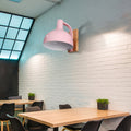 Siopsrl| Barn Shade Wall Mount Light Nordic Metal 1 Head 7.5" B White/Pink/Blue/Green Wall Lighting Fixture for Bedroom Nightstand