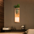 Siopsrl| Cylinder Living Room Wall Lamp Industrial Opal Glass 1 Light Wood LED Wall Light Lighting Fixture