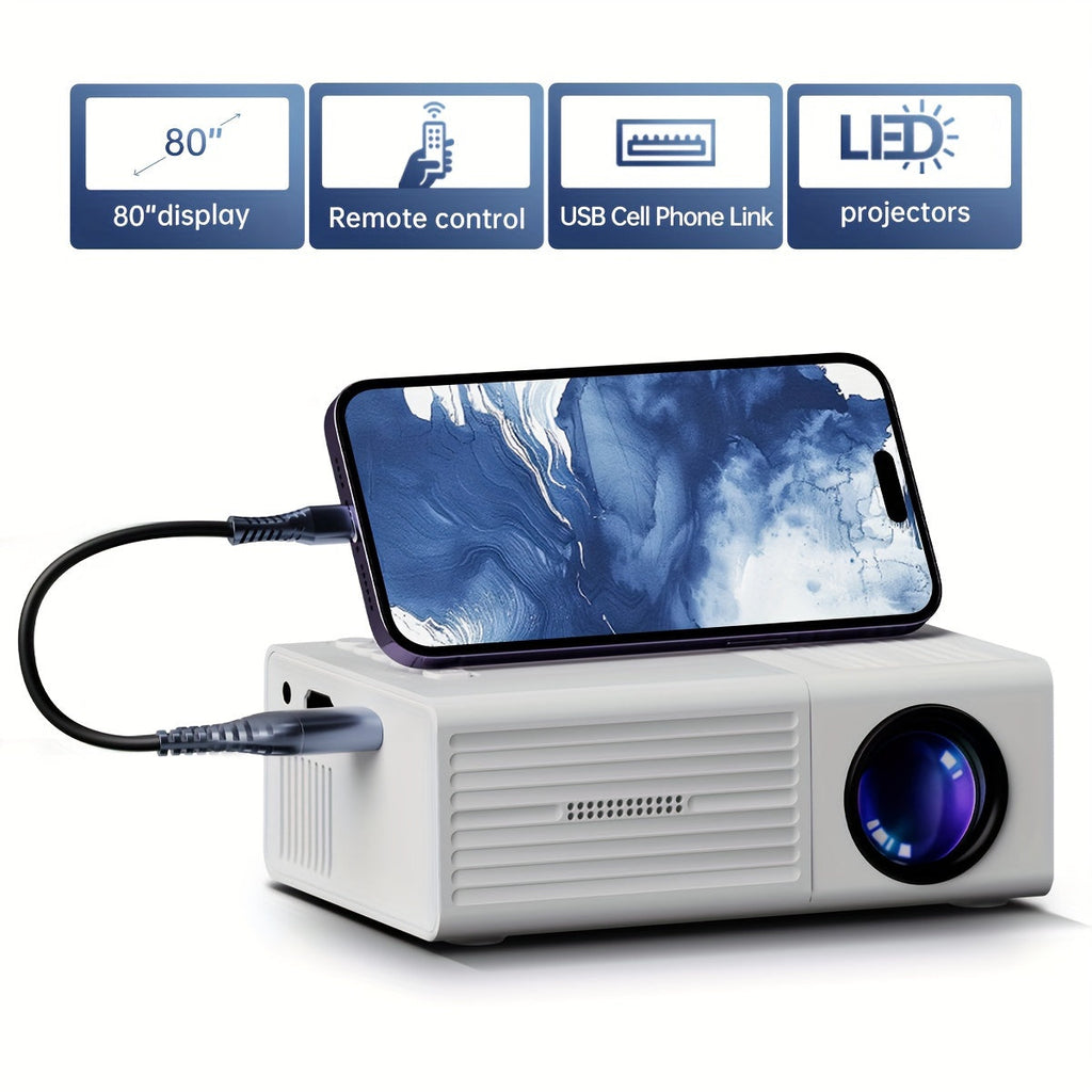 siopsrl | Ultra-Bright Mini Projector 3000 Lumen – Portable, HDTV & USB, Ideal for Home Cinema & Outdoors!