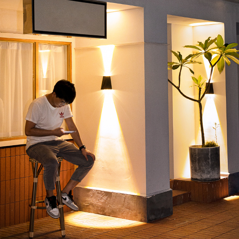 Siopsrl| Modern LED outdoor wall light with up & down light – Waterproof wall lamp for house facade and entrance area