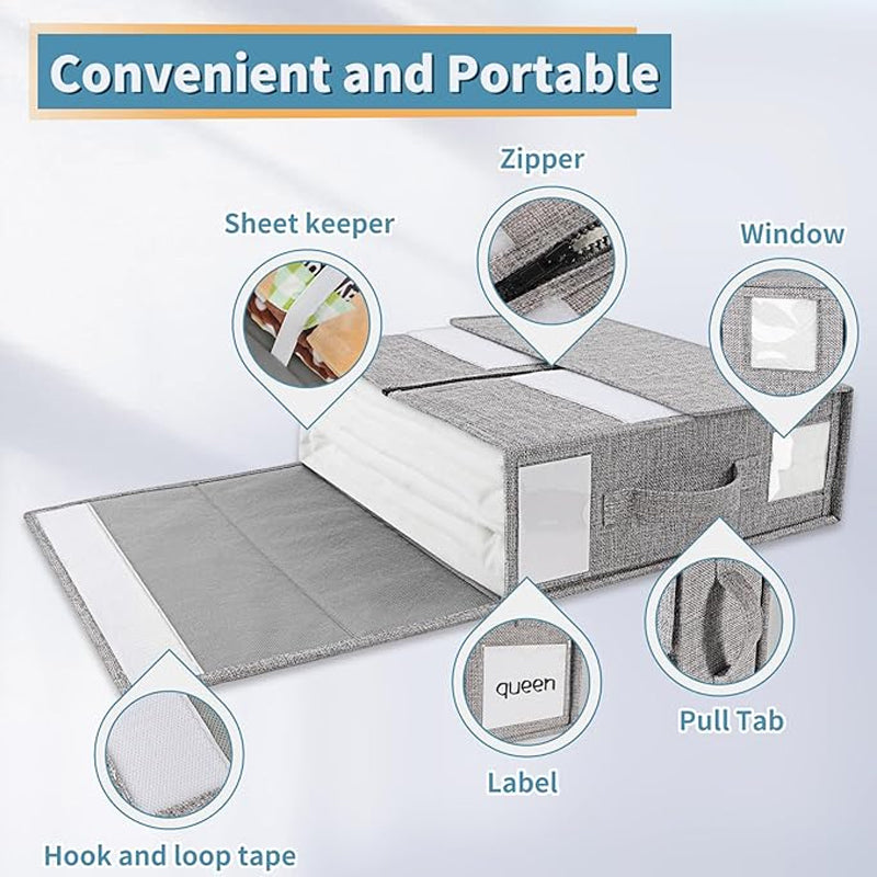 Siopsrl| foldable bed sheet set organizer