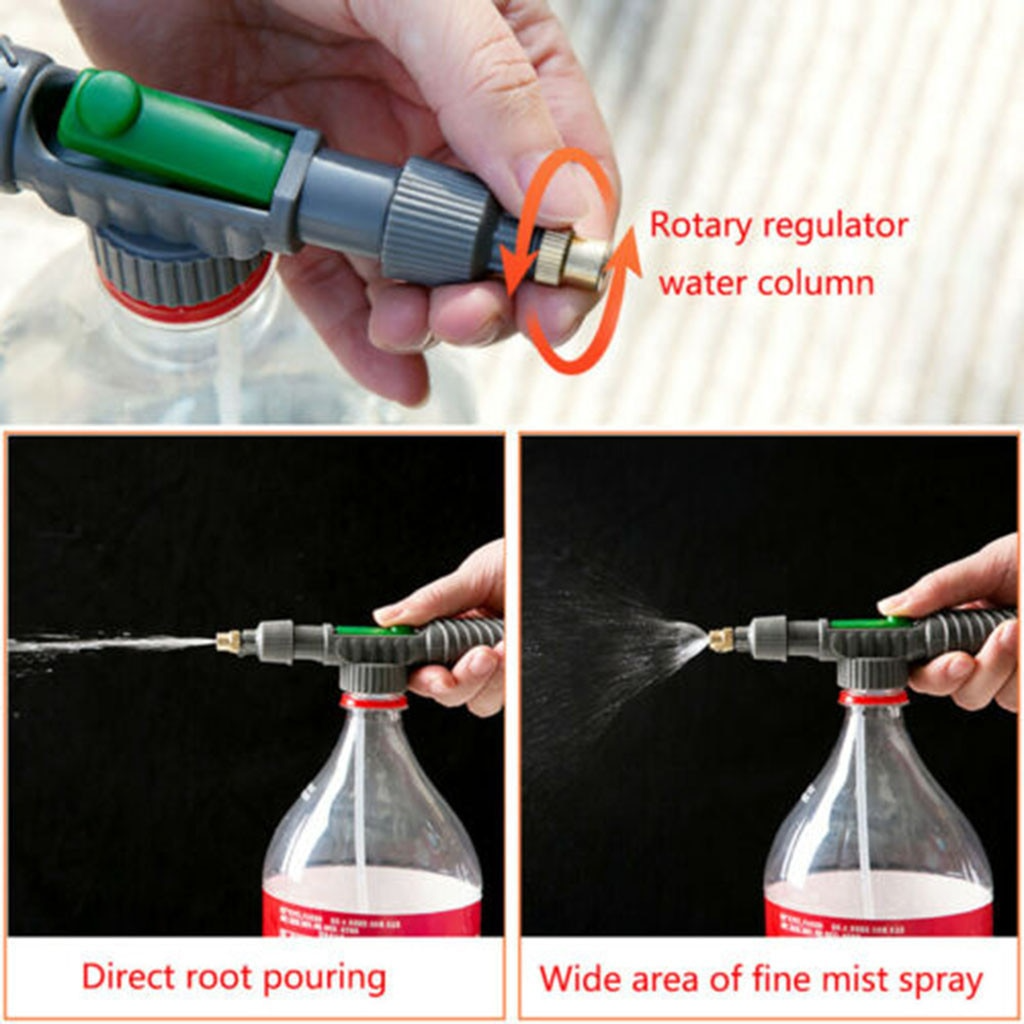 Siopsrl| Universal Bottle Garden Sprayer with High Pressure Nozzle – For Plant Watering and Cleaning