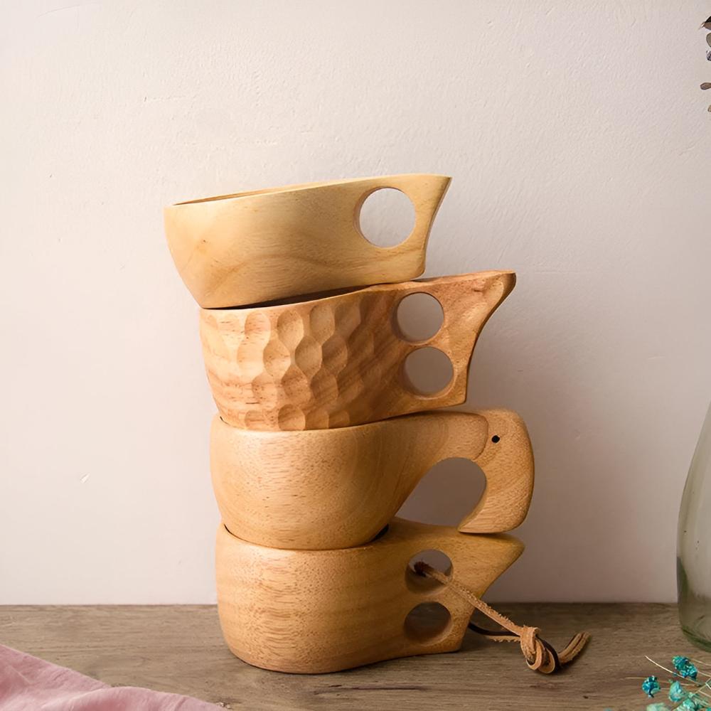 Siopsrl| Rubberwood Artisan Mug Collection