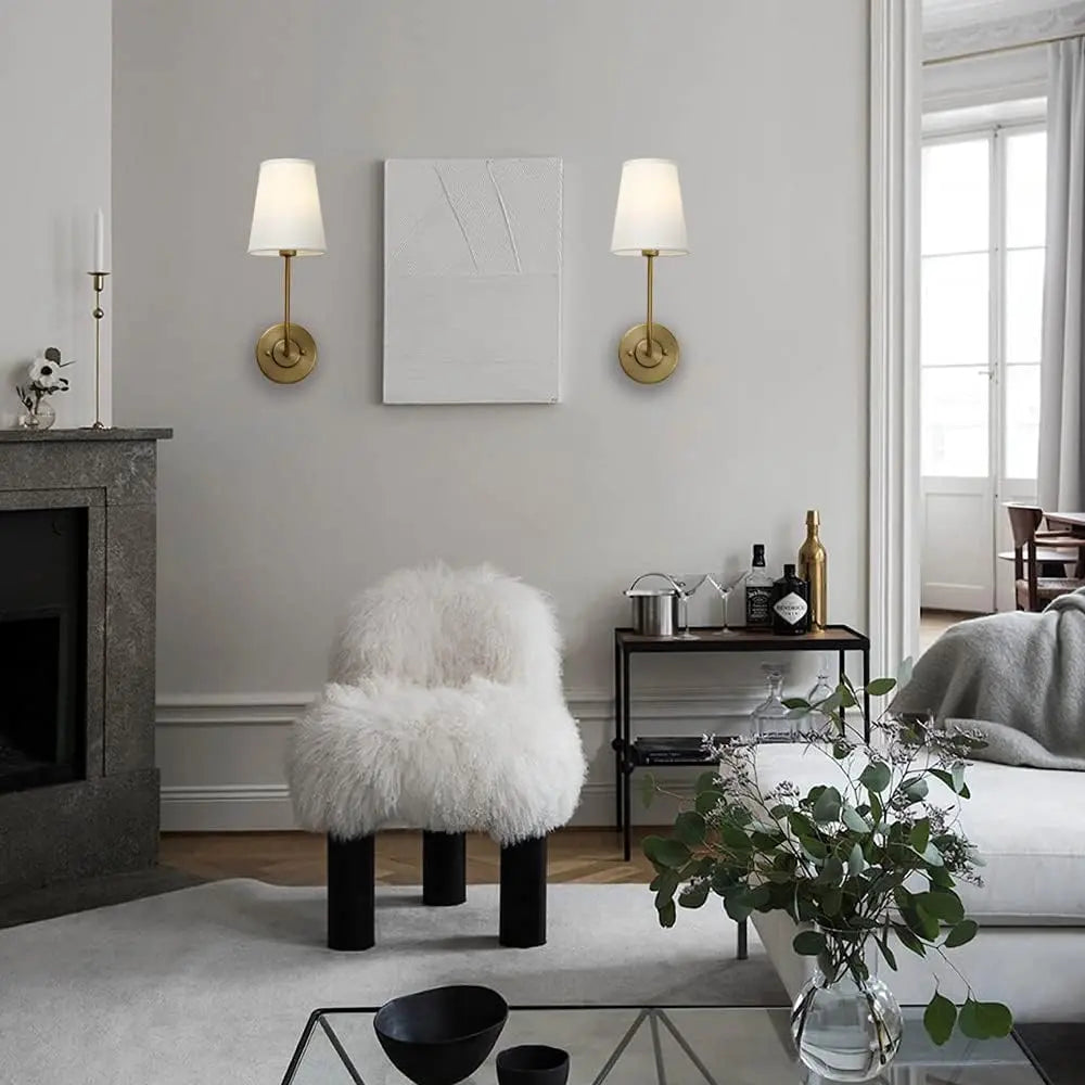 Siopsrl| LoomGlow – Modern Wall Lamp Featuring Woven Metal and Soft Fabric