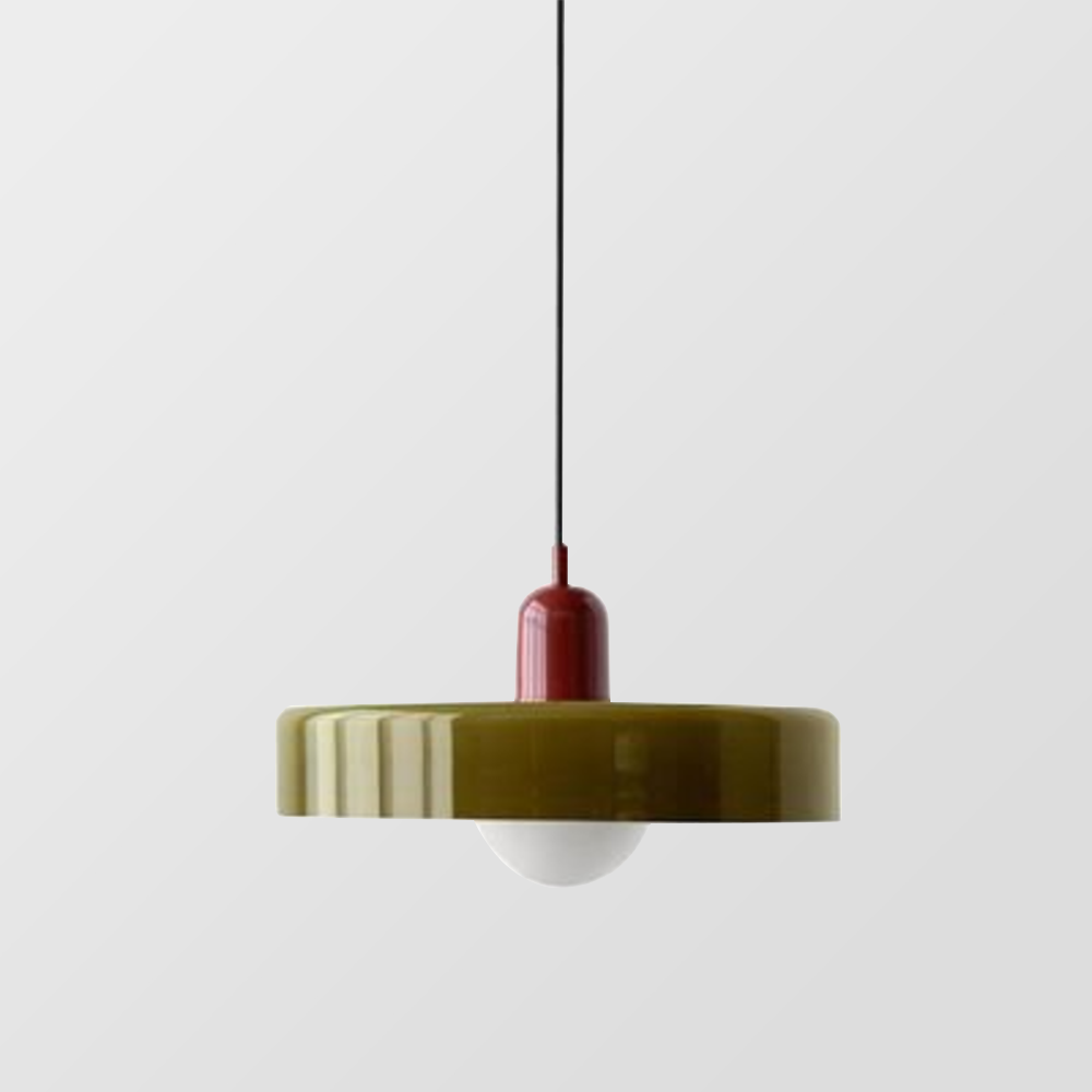 Siopsrl| Coloured Glass Pendant Light – Elegant Bauhaus-Style Hanging Lamp for Living Room & Dining Area