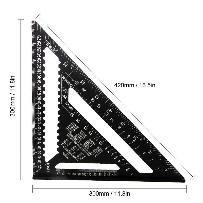 Siopsrl| 7/12 inch triangle carpenter square