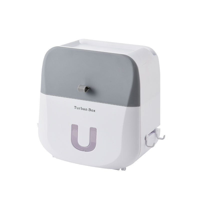 Siopsrl| Waterproof & Punch-free Toilet Paper Storage Box & Shelf with Double-layer Design, Strong Bearing Capacity, One-click Opening and Hook
