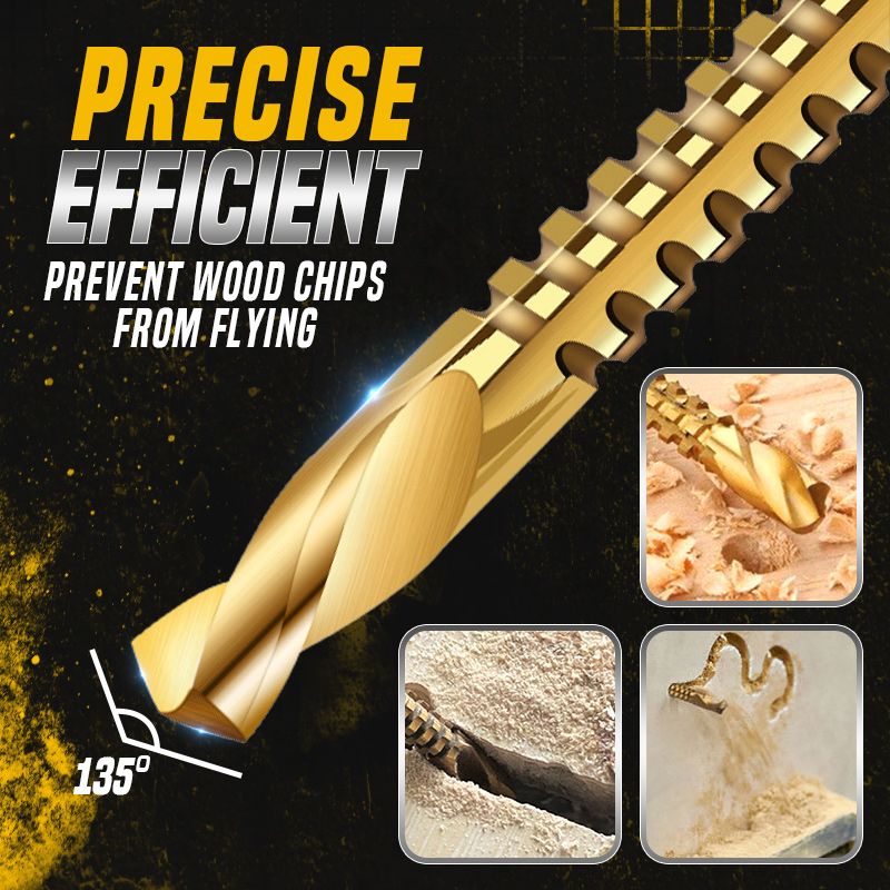 Siopsrl | Titanium-coated high-speed steel bits with tags (6 pcs.)