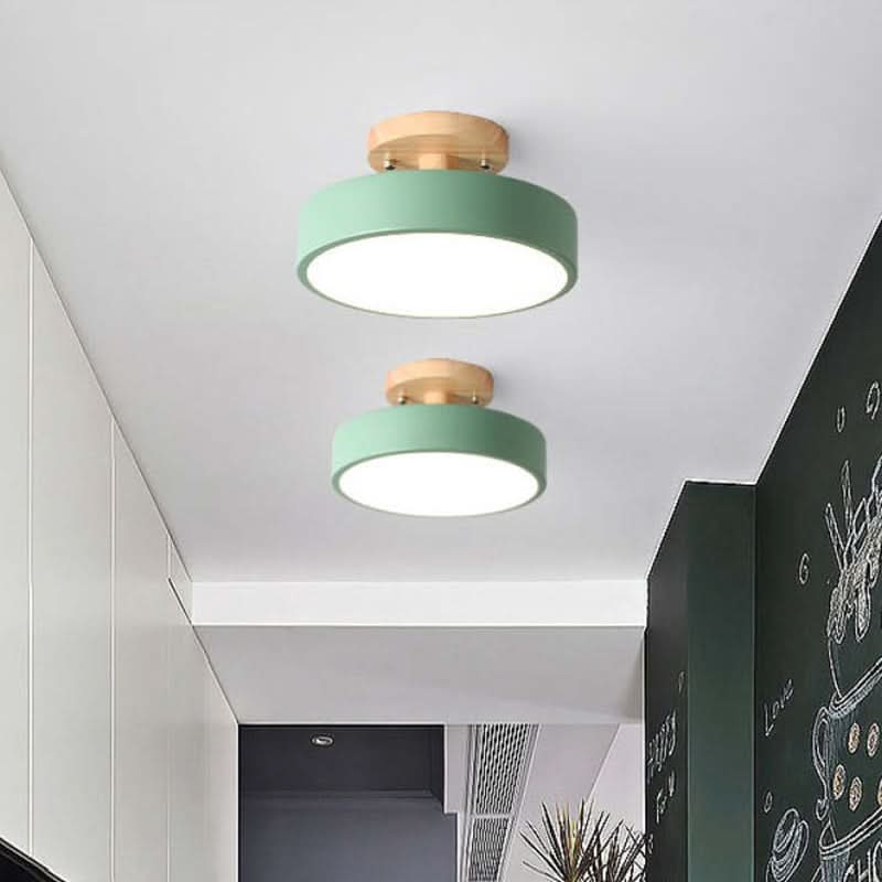 Siopsrl| Modern Wood LED Ceiling Light with Dimmable Function