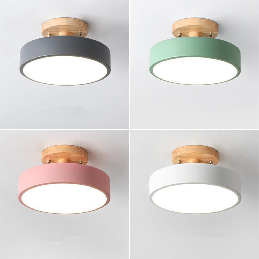 Siopsrl| LED Ceiling Light Wooden Flush Mount Fixture