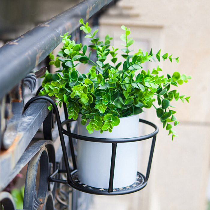 Siopsrl| Hanging Plant Basket made of Metal – Balcony Planter Pot with Hook for Garden and Terrace