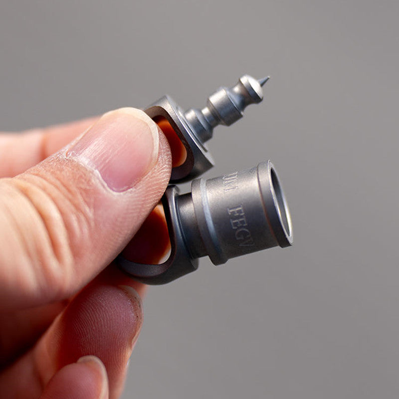 Siopsrl| Titanium Alloy Quick-Release Push-Pull Keychain