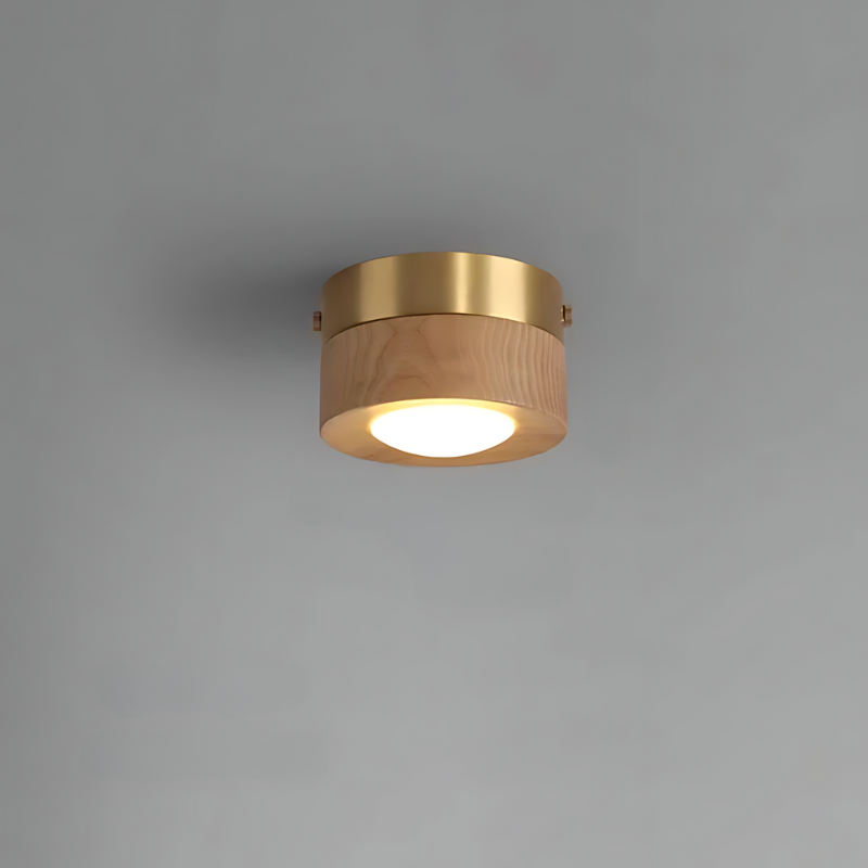 Siopsrl| Walnut ceiling lamp with LED spotlight