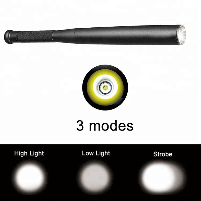 siopsrl | Baseball Bat Shaped LED Flashlight | Aluminum Alloy, 3 Lighting Modes | Emergency & Utility Use