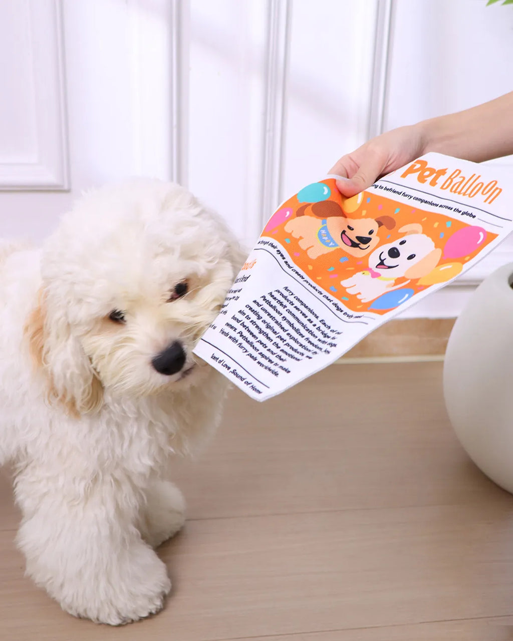 Newspaper Interactive Crinkle Dog Toy for Boredom Relief