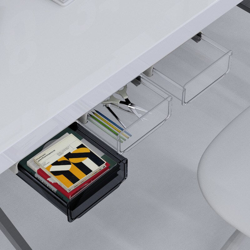 Siopsrl| Office Friendly Self-Adhesive Hidden Transparent Drawer