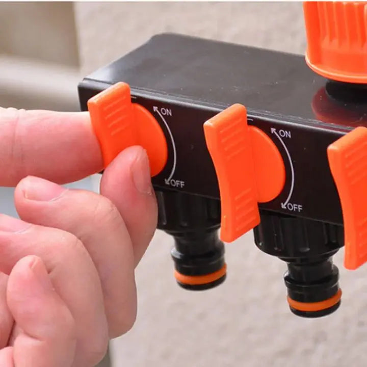 Siopsrl| 4-Way Garden Hose Connector – Efficient Watering for Your Garden