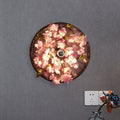 Siopsrl| LED Wall Light Industrial Restaurant Flower Wall Mounted Fixture with Wheel Metal Shade in Black, 12.5"/19"/23" Diameter