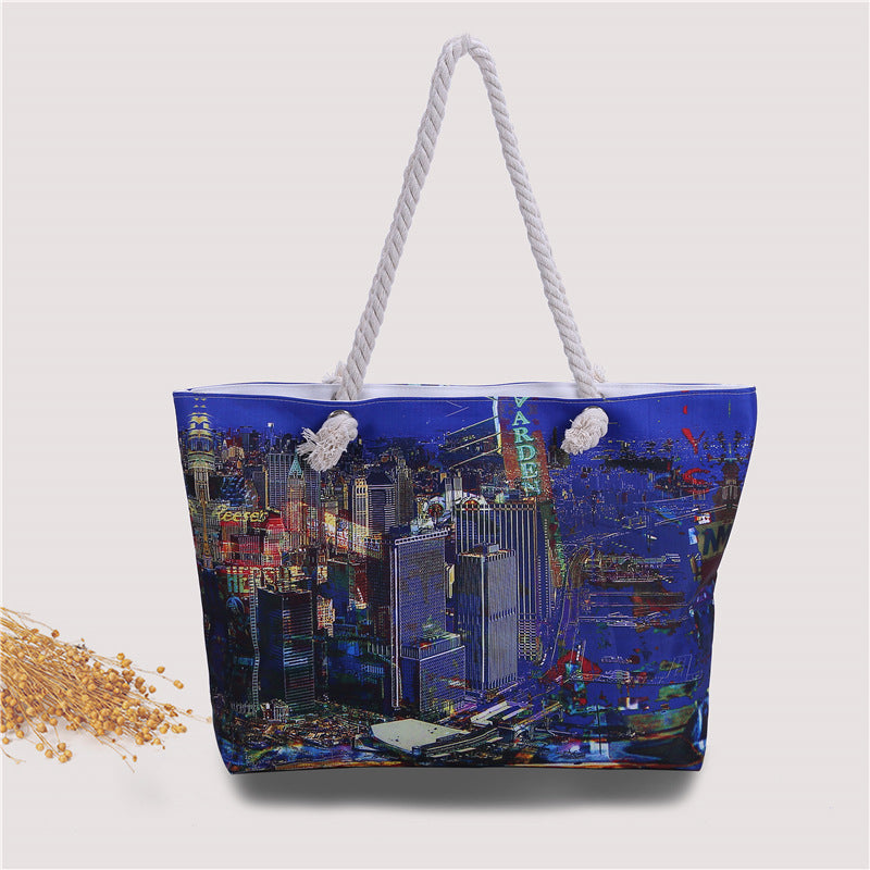 Siopsrl | Large beach bag with London motif Siopsrl