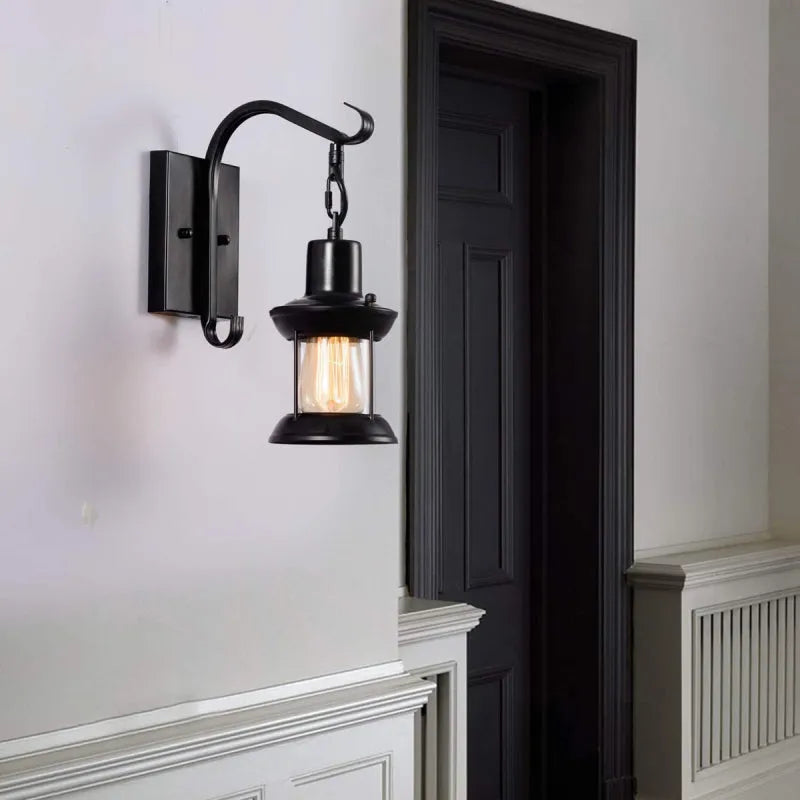Siopsrl| Wall Light with Vintage Glass Shade Design