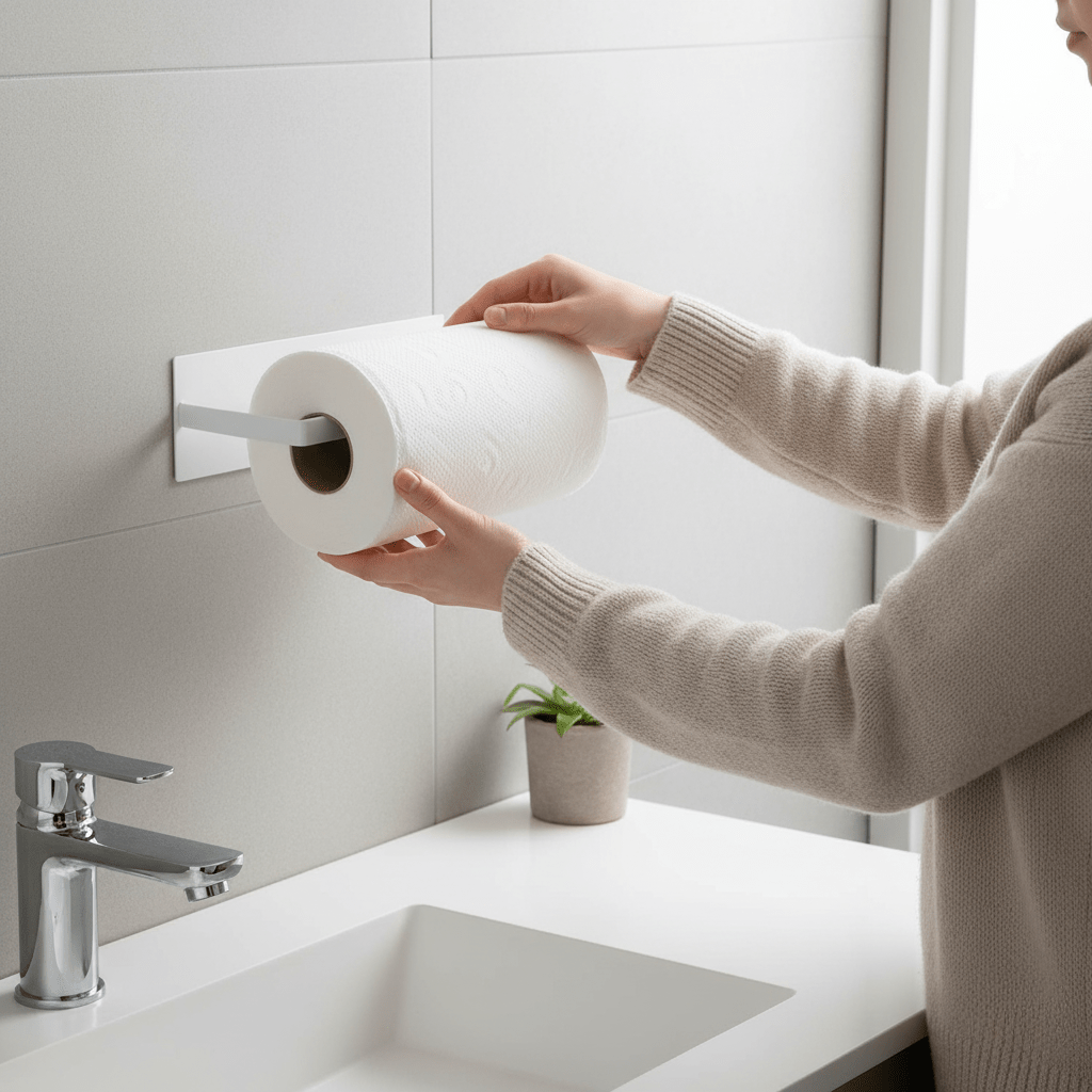 Siopsrl| Robust paper towel holder with iron construction, easy to install