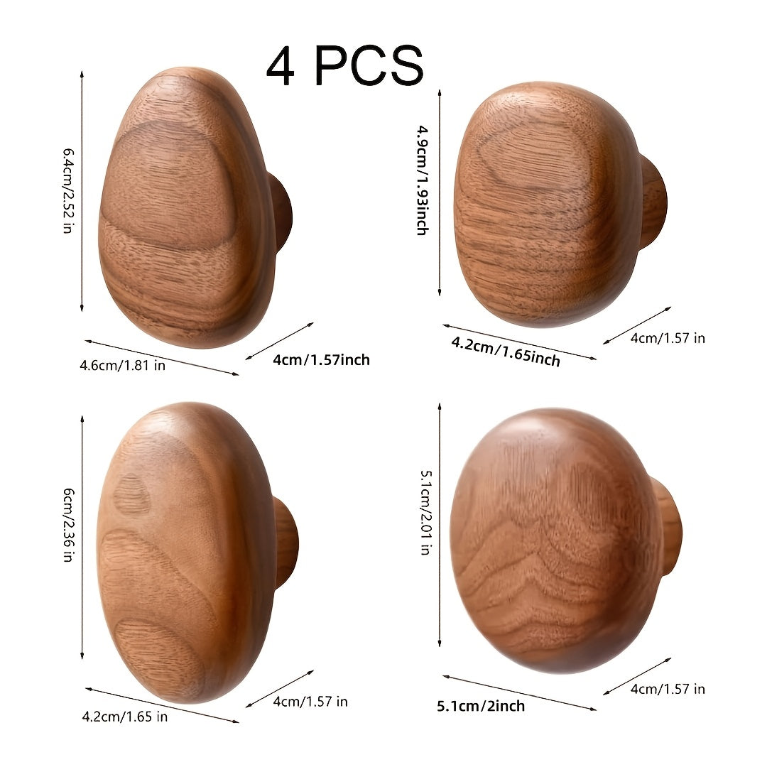 Siopsrl| WoodCraft Wooden Wall Hooks Set – Handmade design of walnut and beech wood