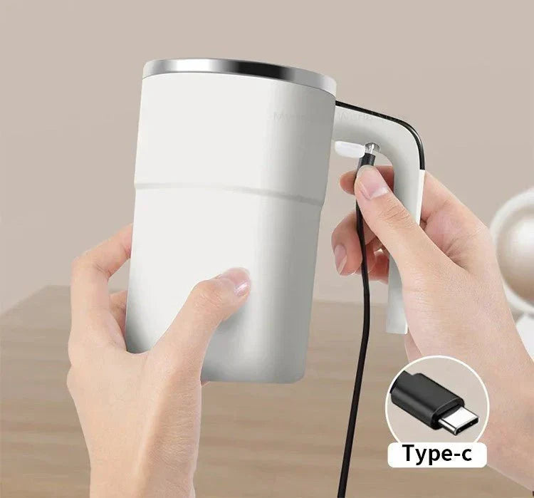 siopsrl | Rechargeable Self-Stirring Coffee Mug – Portable Electric Stainless Steel Mixer with Magnetic Rotation for Effortless Brewing