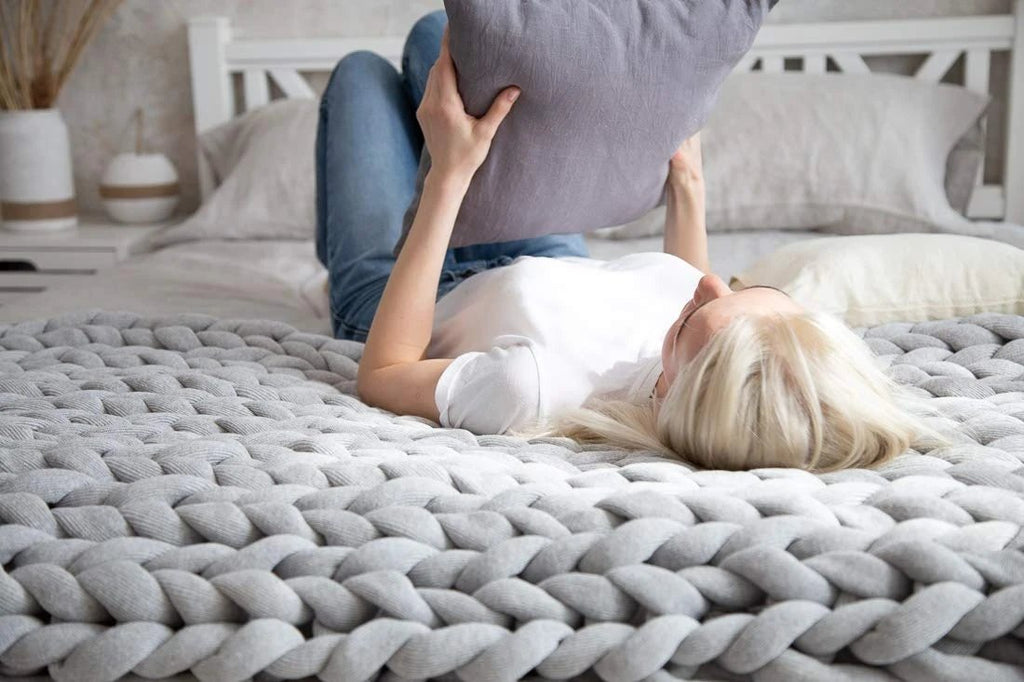 Siopsrl| Chunky Knit Blanket