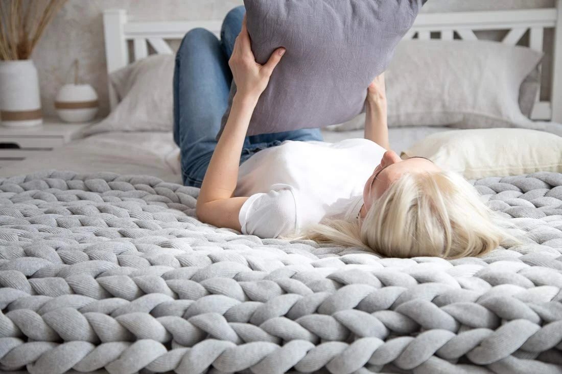 Siopsrl| Chunky Knit Blanket