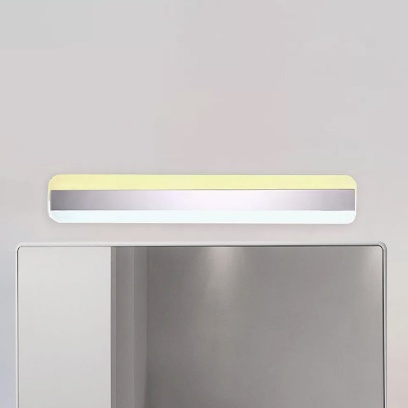 Siopsrl| 31.5"/39"/47" Width linear makeup mirror light modern acrylic LED bathroom light above the mirror with reflector