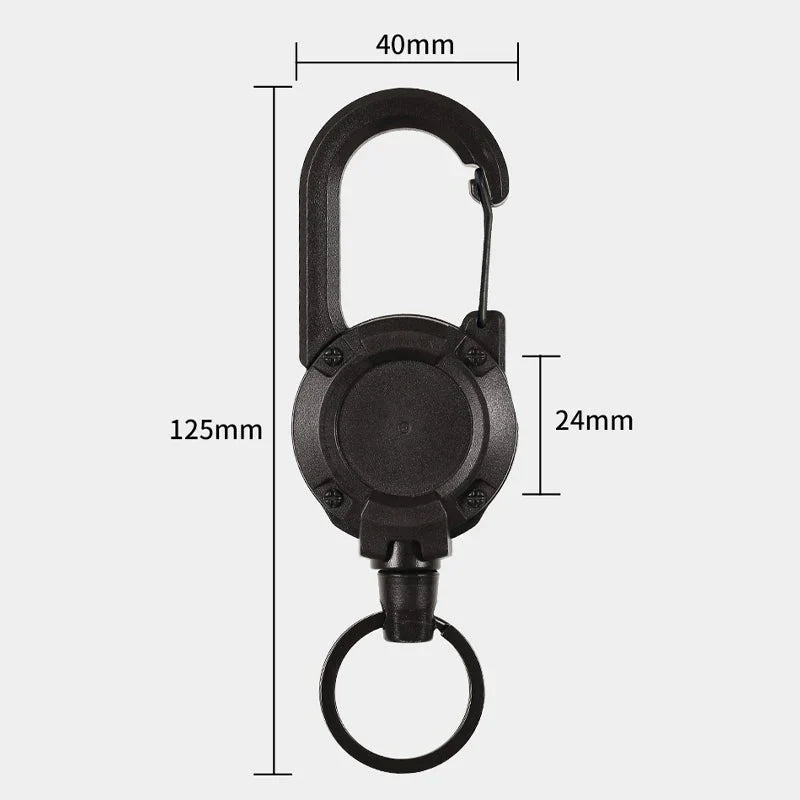 Siopsrl| Automatic retractable wire rope outdoor keychain