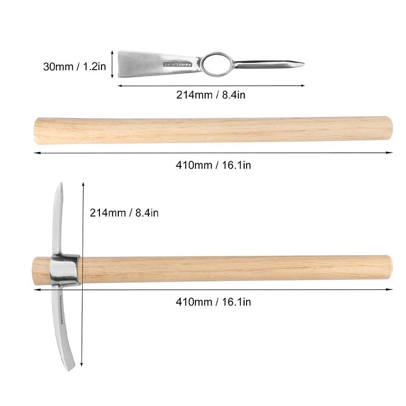 Siopsrl| Stainless Steel Double-Headed Pickaxe