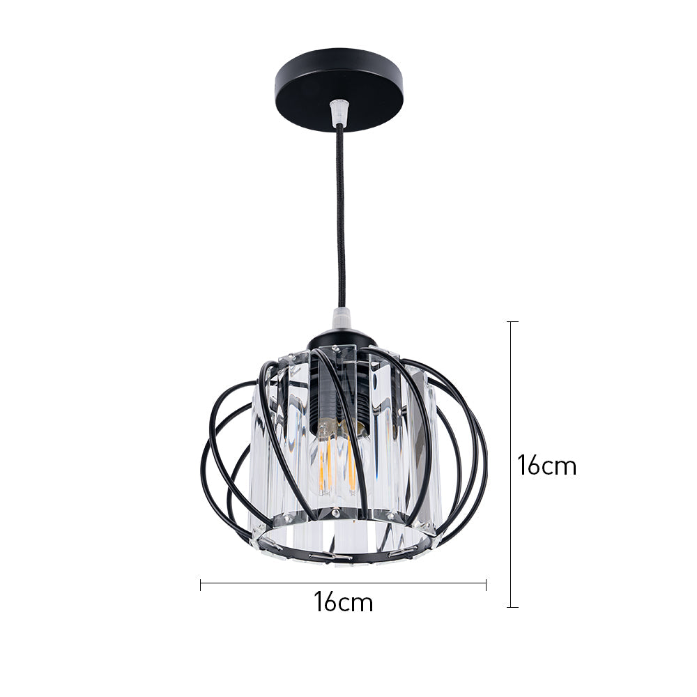 Siopsrl| Pendant Light Black Glass Globe Ceiling Fixture