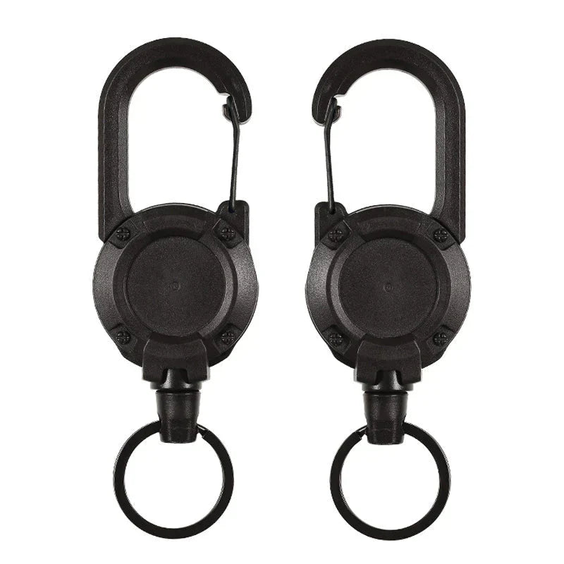 Outdoor Automatic Expandable Wire Rope Luya Theft Protection Tactical Keychain | Siopsrl