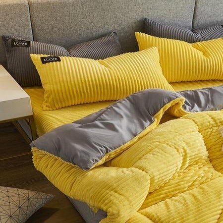siopsrl | Thickened Corduroy Velvet Bedding Set