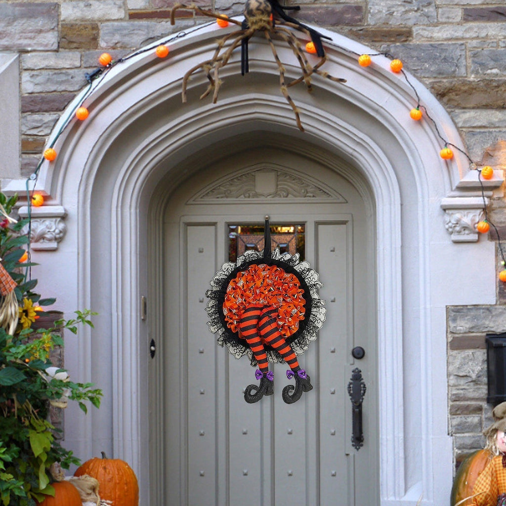 Siopsrl| Halloween Witch Long Leg Wreath