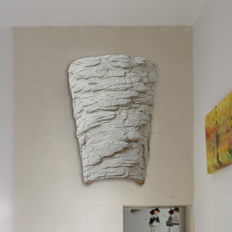 Siopsrl| Cement Bowl/Cylinder Shade Wall Lighting Modern Style 1 Light Bathroom Wall Light Fixture in Gray