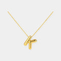Bubble Letter Initial Necklace