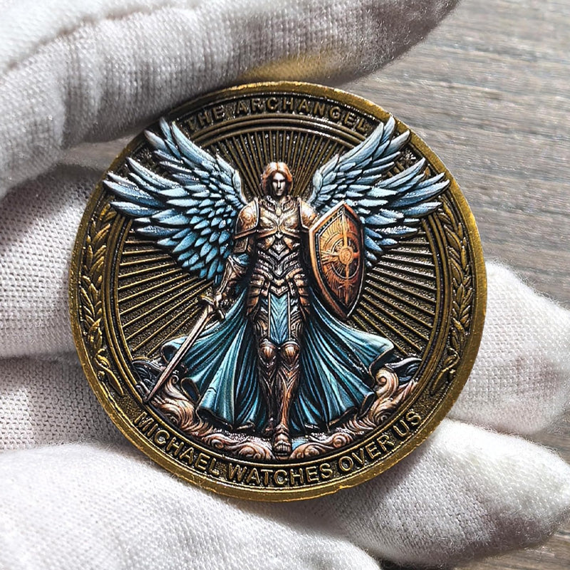 Siopsrl| The Archangel Michael watches over us Challenge Coin