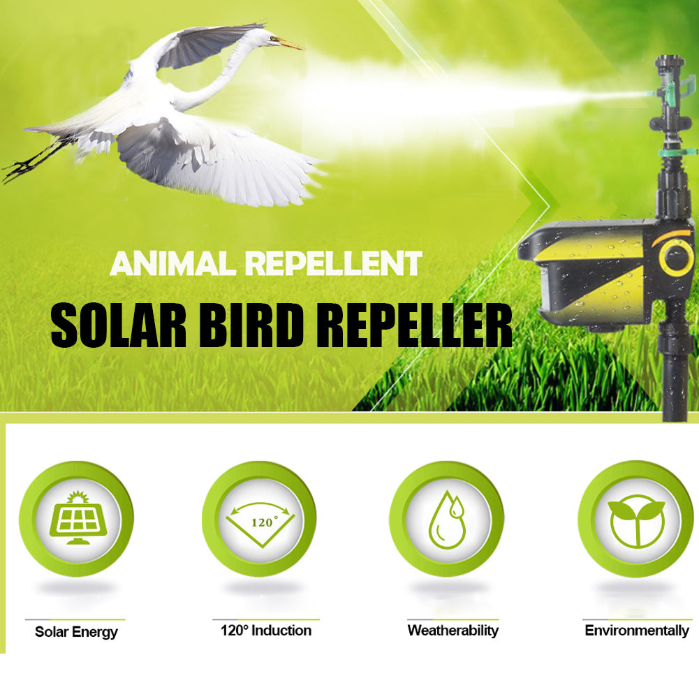 Siopsrl| Solar Powered Motion Activated Sprinkler for Deer and Garden Pest Deterrent