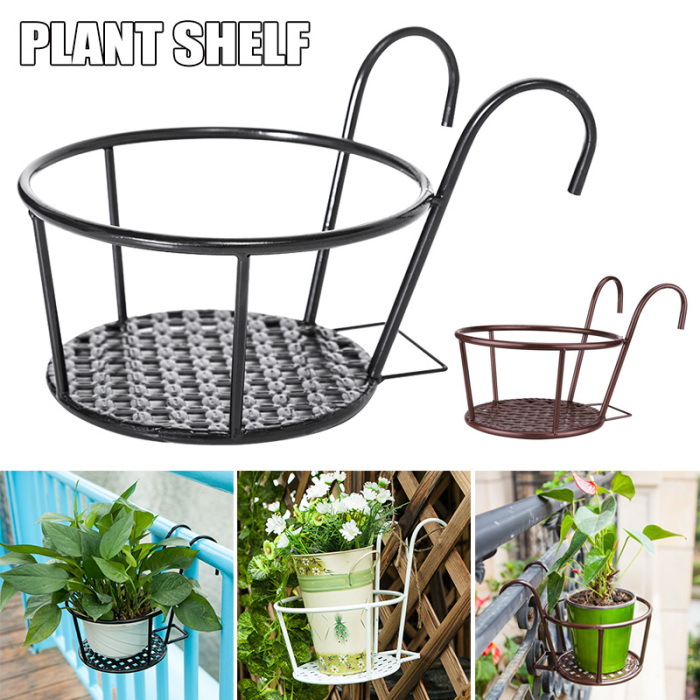 Siopsrl| Hanging Plant Basket made of Metal – Balcony Planter Pot with Hook for Garden and Terrace