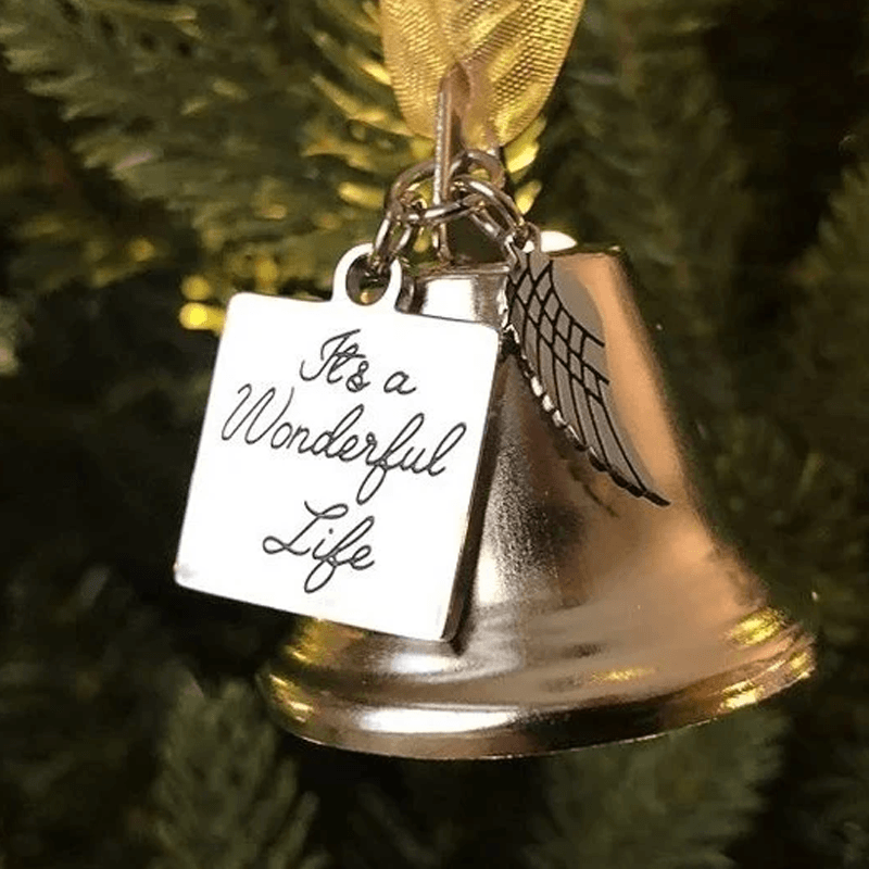 Christmas Tree Memorial Ornaments Angel Wings Bell Pendant Hanging Decoration | Siopsrl