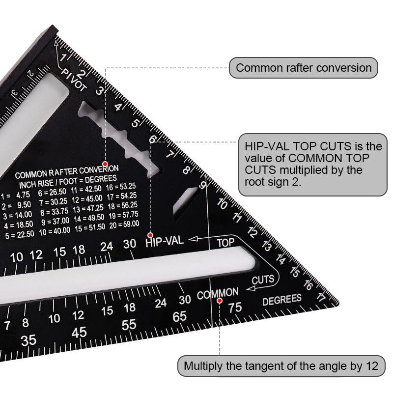 Siopsrl| 7/12 inch triangle carpenter square